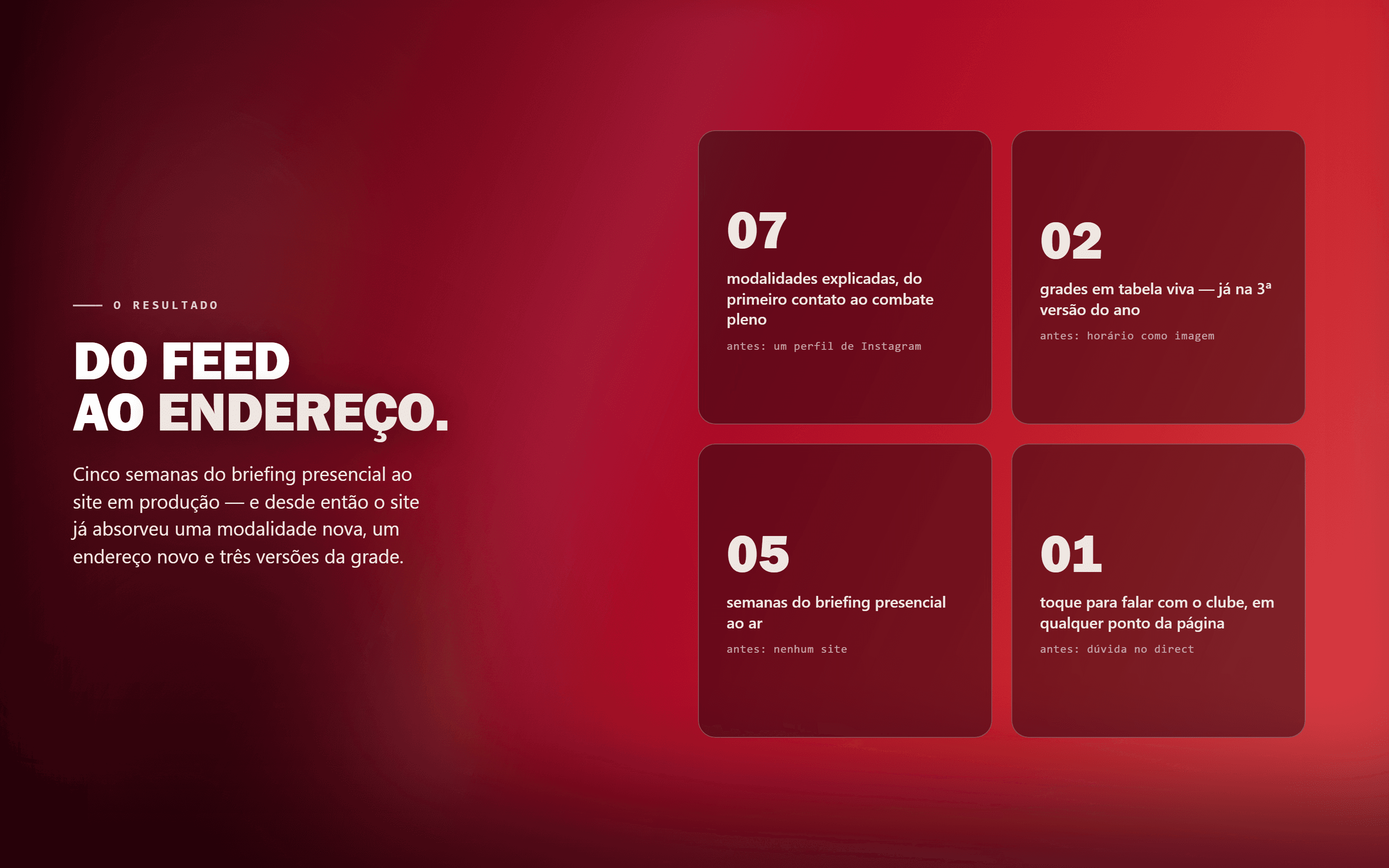 Do feed ao endereço