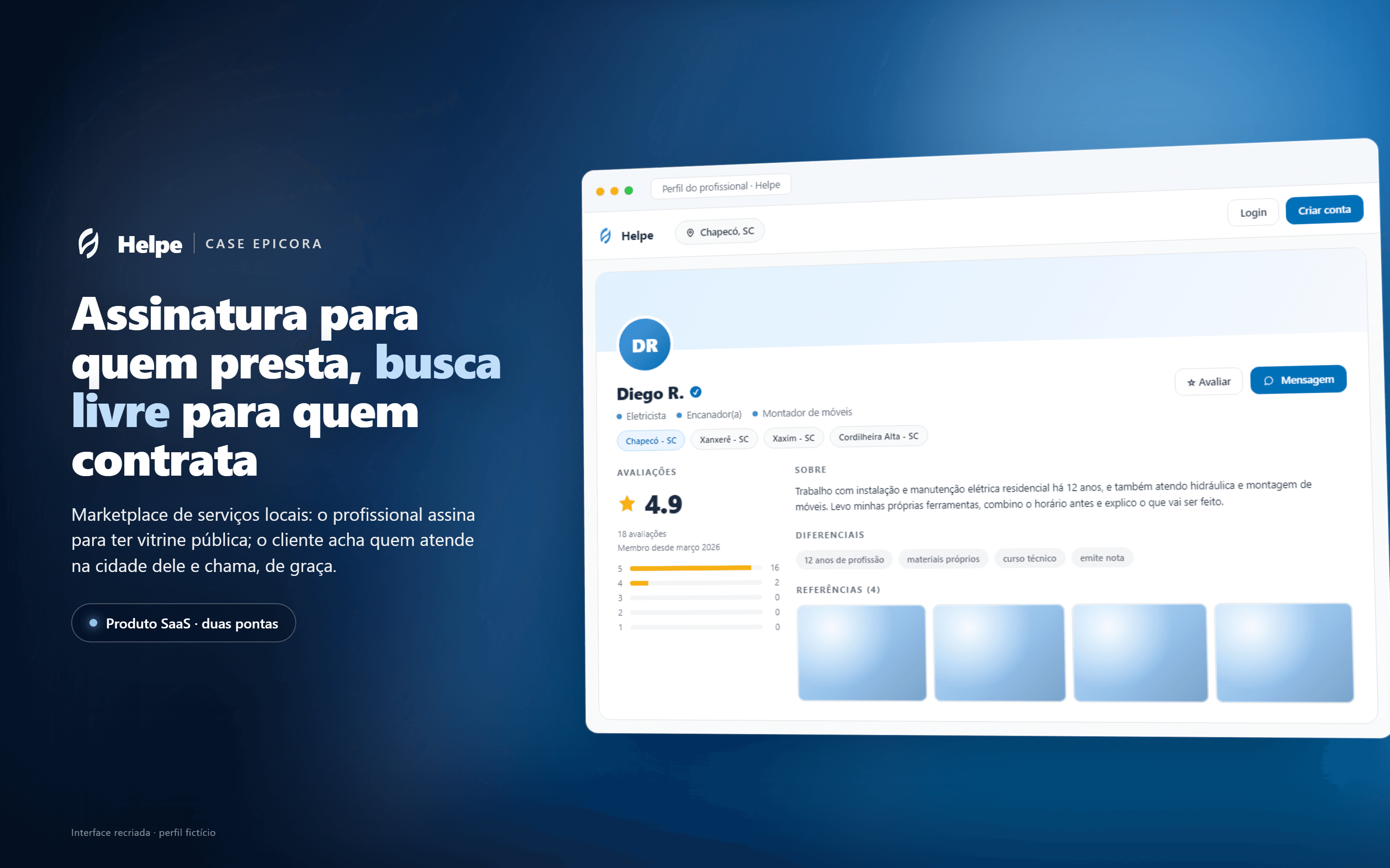 Assinatura para quem presta, busca livre para quem contrata