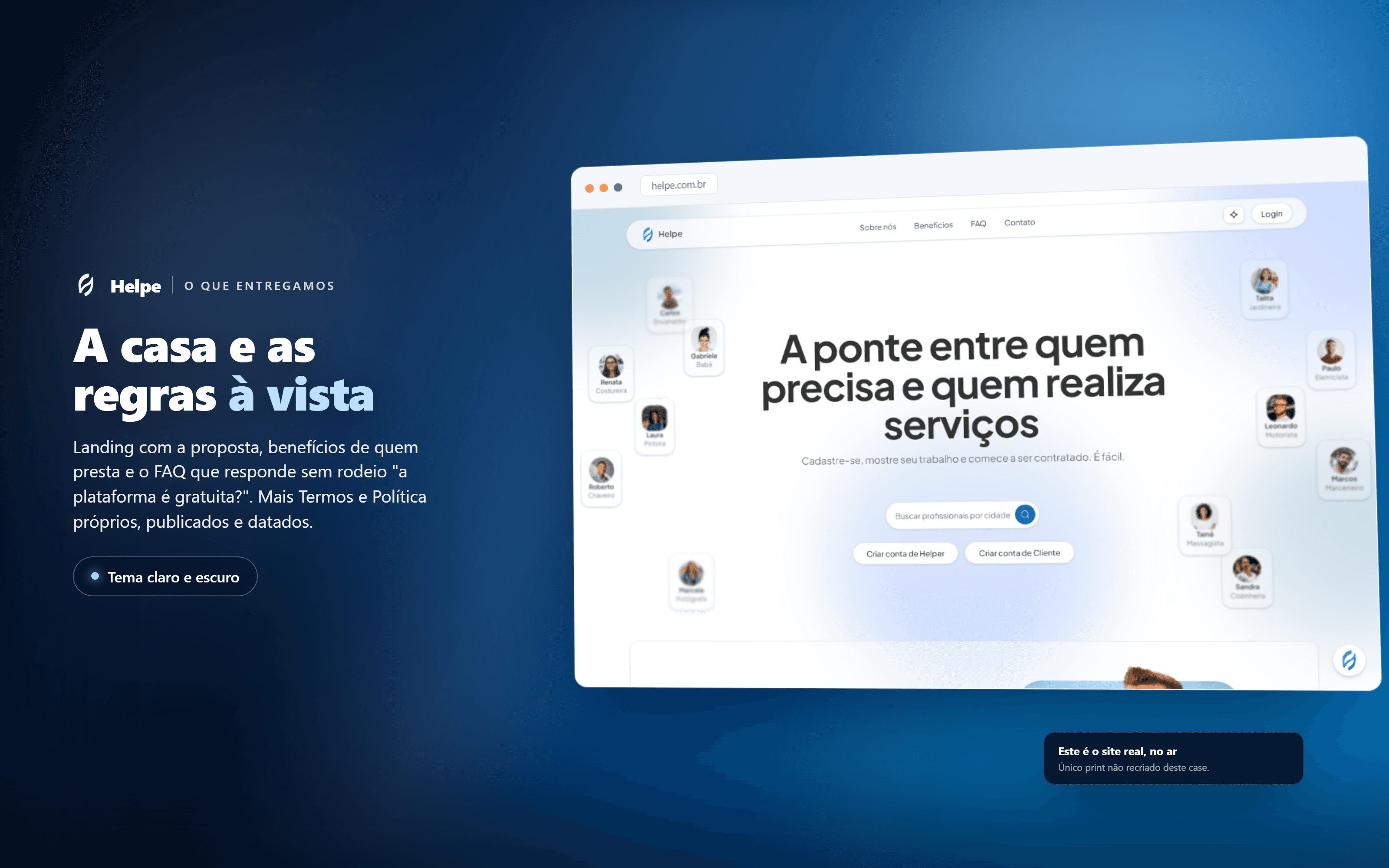 A casa institucional e as regras à vista